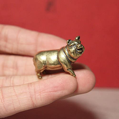 DbHFgjMN Escultura Decoración Estatuas Latón Macizo Figuras de Cerdo Adorno de Escritorio Lucky Animal Decoración del hogar for Sala de Estar Vintage Animal Tea Pet Decoraciones, Right Pig 32G Cover