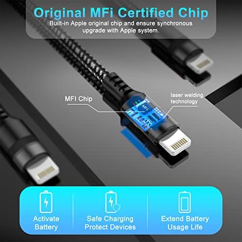 iPhone Charging Cable 5 m Long, Apple MFi Certified, Original Lightning to USB Cable, Fast Charge 16 ft Apple Charging Cable for Apple iPhone 13/12/11/XS/XSMax/XR/X/8/7 Plus/6/6s Plus SE/Pad