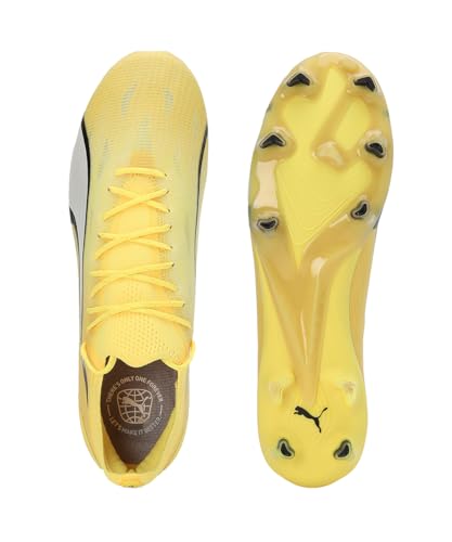 Puma Ultra Ultimate Fg/Ag, Scarpe Da Ginnastica Unisex-Adulto, Yellow Blaze White Black, 43 Eu - 7