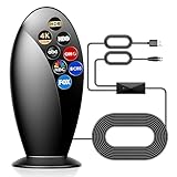 STAYGOLD 2024 Signal Enhance TV Antenna Indoor with 600+ Miles Range Supports 1080p 4K for Smart HDTV and Older TVs, 18ft HDTV Cable