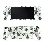 Gaming Skin Compatible with PS5 Portal Remote Player - Pot Leaves Green - Premium 3M Vinyl Protective Wrap Decal Cover - Easy to Apply | Crafted in The USA by MightySkins