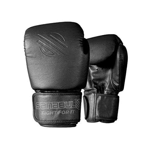 Sanabul Battle Forged Thai Style Kickboxing Professional Gloves (Black, 12 Oz) #TOP3