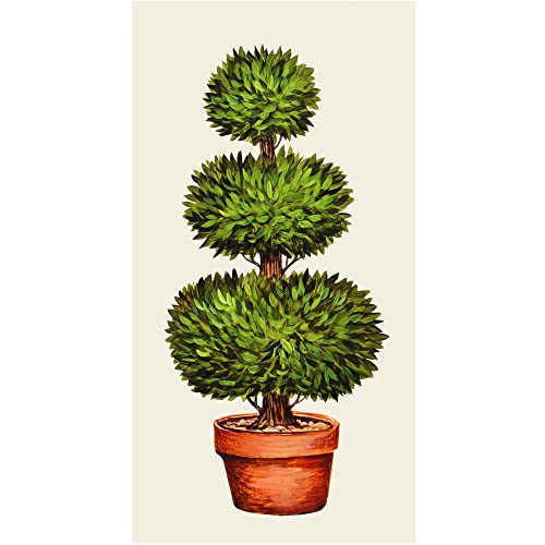 Decorative Dinner Guest Paper Napkins - Paper Guest Towels for Bathroom Pack of 16 - Topiary