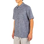 Hurley Men's One and Only Textured Short Sleeve Button Up - Image 3
