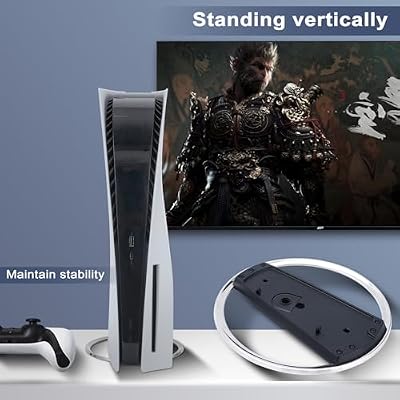 Glieskir Vertical Stand Compatible with PS5 Slim & PS5 Pro Sturdy Base and Secure Mount for PlayStation 5 Slim and Pro Consoles