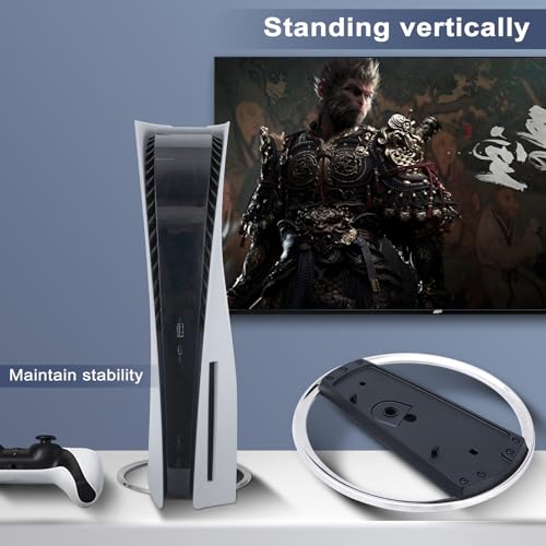 Vertical Stand Compatible with PS5 Slim & PS5 Pro – Sturdy Base and Secure Mount for PlayStation 5 Slim and Pro Consoles - Image 3