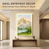 3D‑LED Wall Art Decor, Glow Mountain‑Landscape Sculpture, Crystal Porcelain