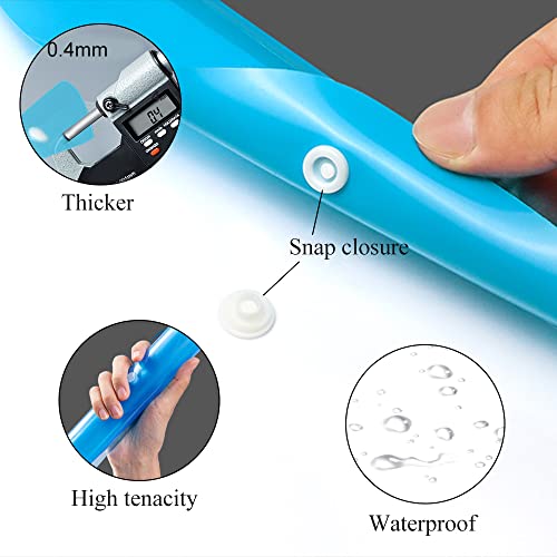 12 Pack Plastic Envelopes Binder Pocket 11 Holes Expandable Binder Folders For 2/3/4 Ring Document Pouch With Snap Button & Label Loose-Leaf Transparent For School Home Office (Side-Opening) #TOP3