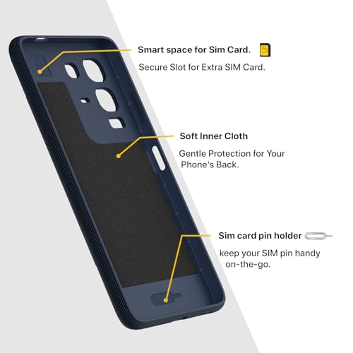 Image of Pikkme Back Cover for Infinix Note 50x 5G Camera Protection 3D Hexa Cube Design Silicone Protective Bumper Case (Blue)