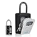 Key Lock Box,Wall Mount with 4-Digit Combination,Portable Safe Key Lock Box,Weather Resistant, 5 Key Capacity