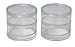 SE 87446BB 4 Plastic Storage Containers with Stackable Screw-On Lids, 2-3/4", Clear