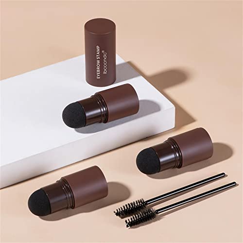 Eyebrow Stamp Powder Stick with 2pc Brush Waterproof Long Lasting Hairline Shadow Powder Stick Makeup Tool Kit - Thumbnail 6