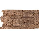 EKENA MILLWORK PNU24X48ALSE Acadia Ledge Stacked Stonewall Faux Stone Siding Panel, 49'W x 25 1/2'H...