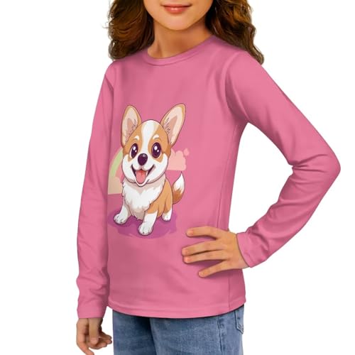 Long Sleeve Shirts for Toddler Girls Cute Crewneck T-Shirt for Kids Kindergarten4