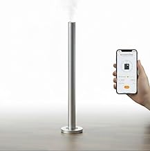 Nano Technology Smart Air Freshener with App Mobile Control, Touch Screen, 110ml, Covers 300 m³, Rechargeable, Silver, 18x1000cm