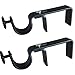 NONO Bracket - Outside Mounted Blinds Curtain Rod Bracket Attachment (Black) No Drill Curtain Bracket