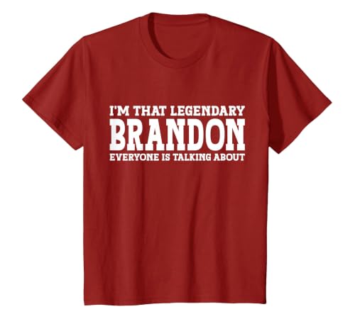 Brandon Personal Name Funny Brandon T-Shirt, Youth, Cranberry Red, 3T