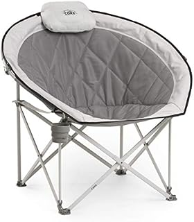 Core 40025 Equipment Folding Oversized Padded Moon Round Saucer Chair with Carry Bag