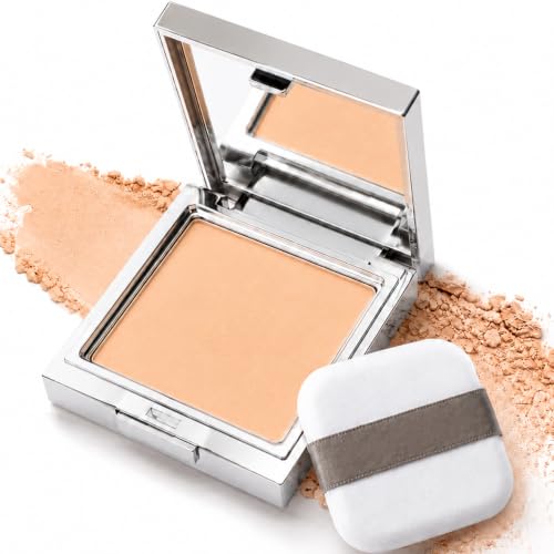 Image of Natural Beige Pressed Setting Powder - Lightweight Matte Face Powder Compact with Oil Control, Soft Blur Finish, Mirror & Puff, Water-Resistant Long-Wearing Makeup for Everyday Touch-Ups