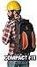 Rugged Tools Pro Tool Backpack - 40 Pocket Heavy Duty Jobsite Tool Bag Perfect Storage & Organizer for a Contractor, Electrician, Plumber, HVAC, Cable Repairman