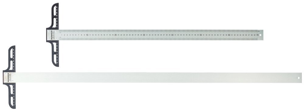 RUMOLD 313070 Präzisions-Zeichenschiene aus Stahl, 70 cm