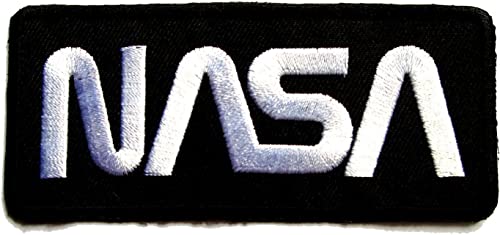 NASA Badge Iron on Patches #Black