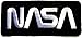 NASA Badge Iron on Patches #Black