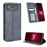 BellaCase Custodia ASUS Rog Phone 6/6 PRO [Custodia Portafoglio] [Staffa] [Slot per schede] [Flip Cover Magnetica] Compatibile con Lo Smartphone ASUS Rog Phone 6/6 PRO(Blu)