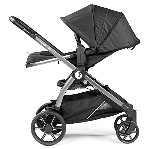 Peg Perego Ypsi Travel System - Includes Ypsi Lightweight Reversible Stroller And Primo Viaggio 4-35 Nido Infant Car Seat - Made In Italy - Onyx (Black) #TOP2