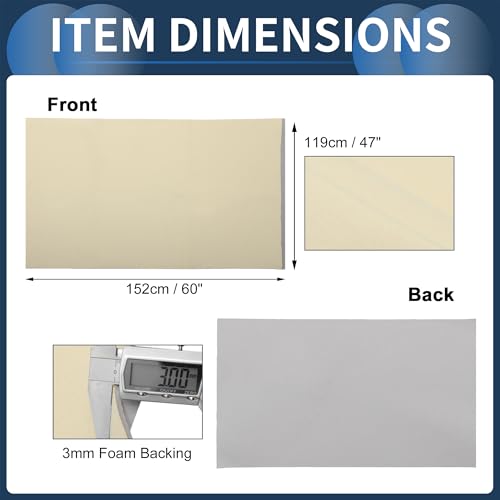 INFINAUTO Headliner Fabric 60" l x 47" W for Car Truck RV SUV Automotive Interior Trim DIY Roof Repair Replacement Foam Backing Breathable Mesh Fabric Beige by INFINAUTO - Image 4
