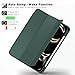 ZryXal iPad Pro 11 Inch Case (M5) 2025/ (M4) 2024 (Model: A2836/A2837/A3006), Trifold Stand Smart Cover with Pencil Holder and Soft TPU Back, Auto Wake/Sleep (Update Midnight Green)