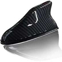 1 Pcs Car Shark Fin Antenna Cover, Vehicle Shark Fin Shape Cover with Adhesive Tape, Automotive Top Decoration, Suitable for Most Cars, Trucks, Suvs Carbon Fiber Black
