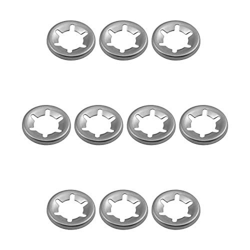 Othmro 100Pcs Starlock Washer 8mm Inner Dia 15mm Outer Dia, Push On Lock Washer Locking Washers Clips Fastener Stainless Steel Tooth Lock Washers for Machinery Equipment Industrial Production