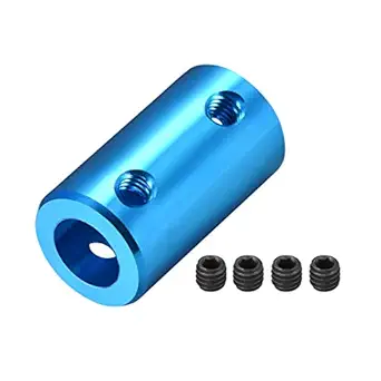 uxcell Shaft Coupling 6mm to 8mm Bore L25xD14 Robot Motor Wheel Rigid Coupler Connector Blue