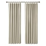 FANTASTISCHES MATERIAL & SCHICKES DESIGN - Deconovo Verdunkelungsvorhänge bestehen aus 100 Prozent hochwertigem Polyester. Gewebedichte: 75 D x 300 D, Gewicht: 230g/m2, Fadenzahl: 139. Sie sind weich, drapiert, elegant und fühlen sich sehr glatt an. Sie sehen gut an Ihren Fenstern aus und dekorieren Ihr Zuhause perfekt. Die Gardine hat ein einfaches Design und bequem Tastempfindung. Die Vorhänge mit reichen Farben können Ihren Raum passen und bringen freundlichen und schönen Umwelt.