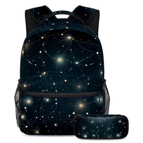 Sac à dos Art Virgo NGC 5866 et trousse assortie pour l'école des garçons et filles