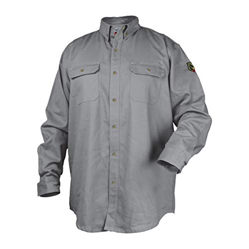 Image of Revco Black Stallion FR Flame Resistant Cotton Work Shirt - FS7-KHK (Large - Gray)