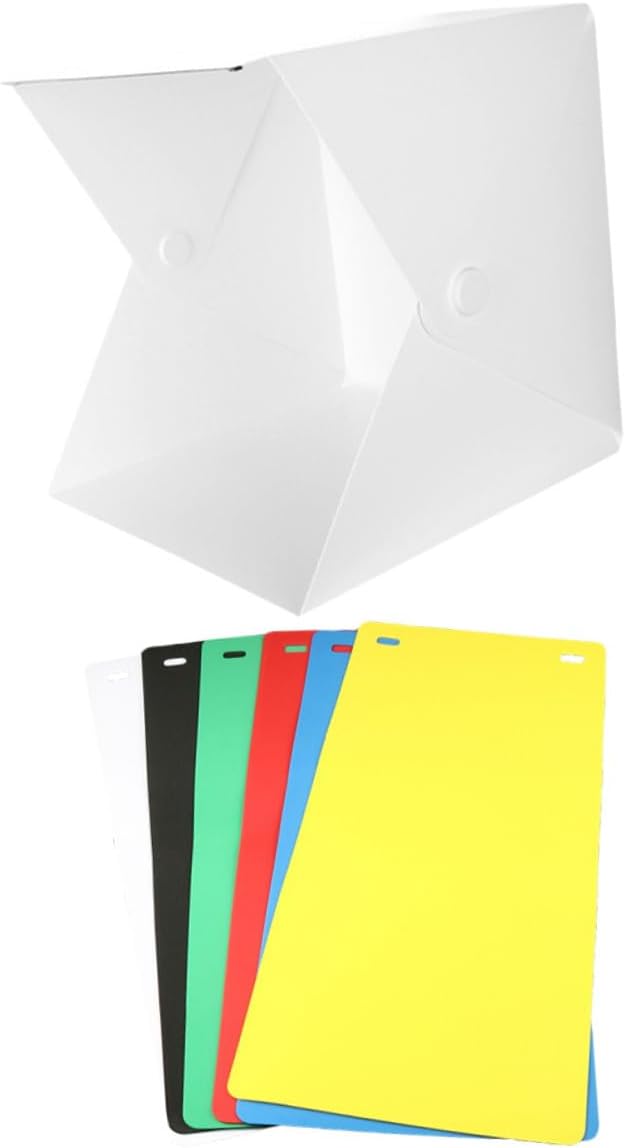 Homoyoyo Mini Photo Tent with Dual LED Light Strips, 6 Color Backdrops, Portable Foldable 30cm Photography Light Box for Product Studio Shooting