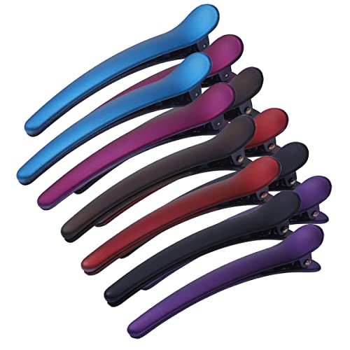 Pinzas de cabello coloridas de plástico 12 pcs miniatura 1