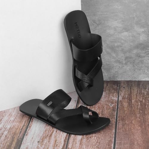Image of Metro Men Synthetic Leather Chappal