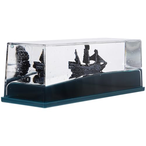 Barco de fluido adorno de escritorio negro para decoración interior de salones