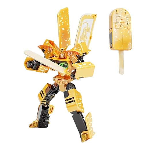 Regalo de cumpleaños y Navidad infantil de robot transformable de bloques