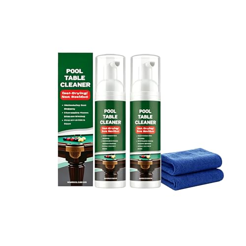 WEERSHUN Fast-Drying Pool Table Felt Cleaner Foam, Quick Clean Pool Table Felt Cleaner Spray, Restores Felt Smoothness, Ready-to-Use Foam & Felt Safe, Essential for Home & Game Rooms (2 Bottle)