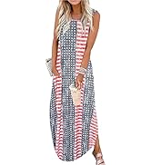 Amazon.com: LLHXRUI American Flag Maxi Dress for Women 4th of July Patriotic  Long Tank Dress Casual Loose Pocket Dresses (Small, As Shown) : Clothing,  Shoes & Jewelry