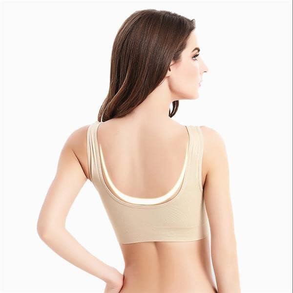 Image of ELEG & STILANCE Women Seamless Combo Cotton Spandex Non Padded Full Coverage Soft Breathable Yoga Sports Bra. Pack of 3