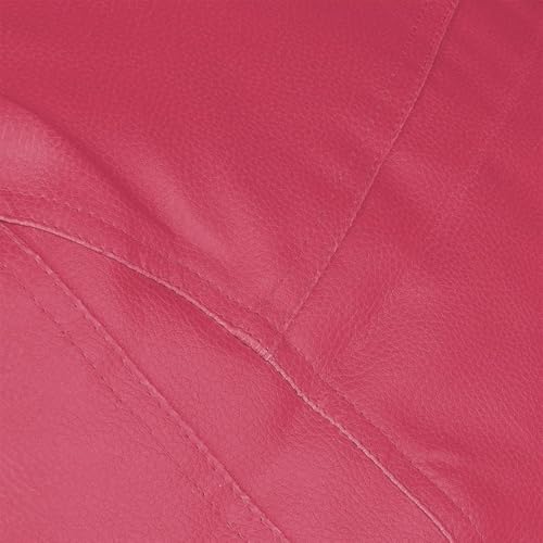 Image of Casa Copenhagen Premium Leather Bean Bag Chair, Filled with Beans | Capacity: Upto 7 Ft Height, 200 KG Weight | 5XL | Robotic Pink