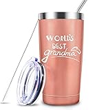 JERIO World's Best Grandma Gifts Funny Grandma, Grandsons Best Grandma Presents for Birthday 20oz Tumbler