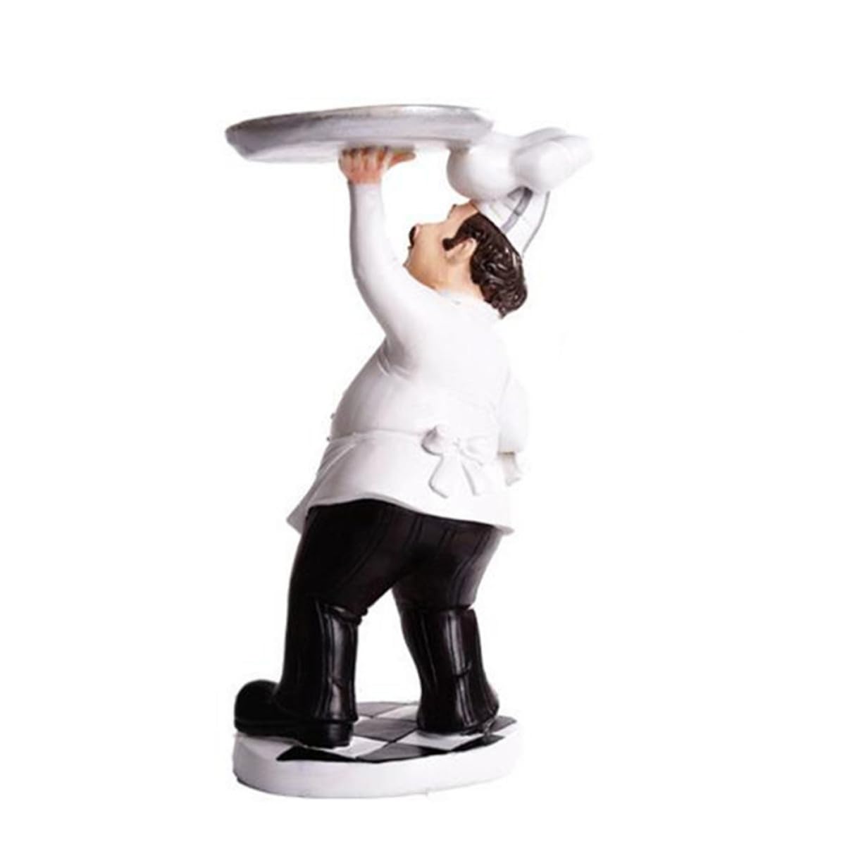 Figurine en Résine Délicate pour Décoration Cuisine, Plateau de Service Blanc Léger, Ornement Réaliste pour Maison, Boulangerie, Hôtel ou Bar