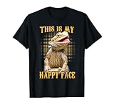 This is My Happy Face Bearded Dragon Funny Gift Girls Kids T-Shirt Small