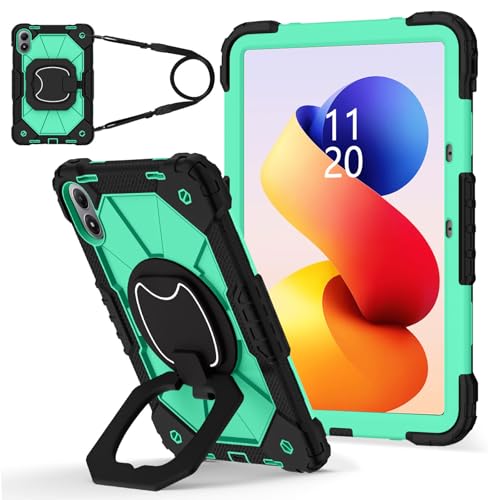 Doo REDMI Pad 2 Pro 12.1�C���`�P�[�X Poco Pad M1 12.1�Ή� �ϏՌ� 360°��]������ �c�u�� ���u���X�^���h | �V�����_�[�t�� �O�w�ی� �V���R�� �n�[�hPC �����h�~ �A�E�g�h�A �q�� �d���i�u���b�N+�~���g�O